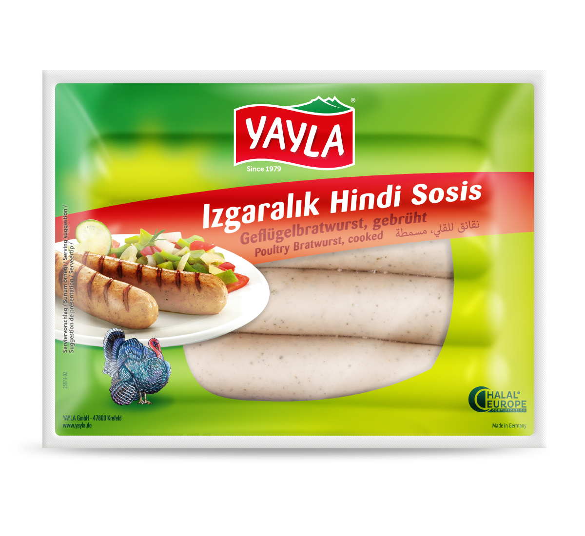 Poultry Fried Bratwurst Sausage